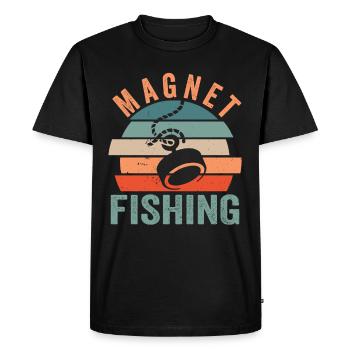 Magnet Fishing Magnet Fisher Magnet - Men's Premium Organic T-Shirt - black - Front - Nico (187cm)