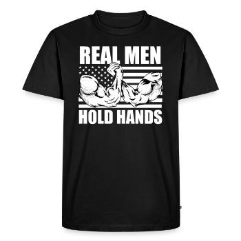 Arm wrestling tree felling weight training Armwrestling - Men's Premium Organic T-Shirt - black - Front - Nico (187cm)