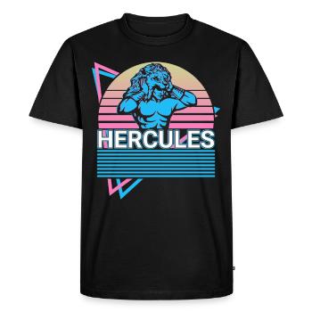 Hercule Mythologie Grecque Antique Rétro - T-shirt Premium bio Homme - noir - Devant - Nico (187cm)