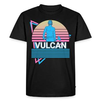 Volcan Dieu du feu et forgeron Roman M - T-shirt Premium bio Homme - noir - Devant - Nico (187cm)