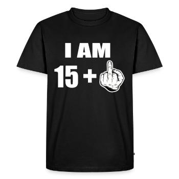 16e anniversaire - T-shirt Premium bio Homme - noir - Devant - Nico (187cm)