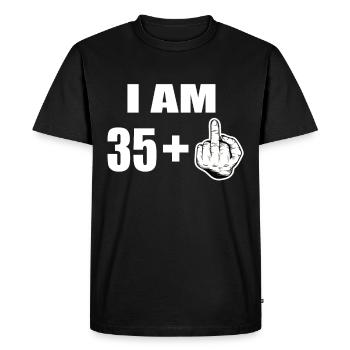 36th birthday - Men's Premium Organic T-Shirt - black - Front - Nico (187cm)