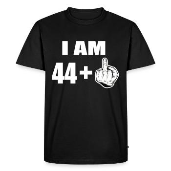 45th birthday - Men's Premium Organic T-Shirt - black - Front - Nico (187cm)