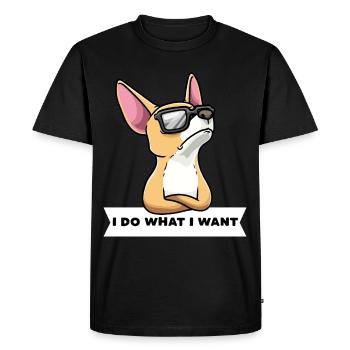 Chiweenie chien avec des lunettes de soleil - T-shirt Premium bio Homme - noir - Devant - Nico (187cm)
