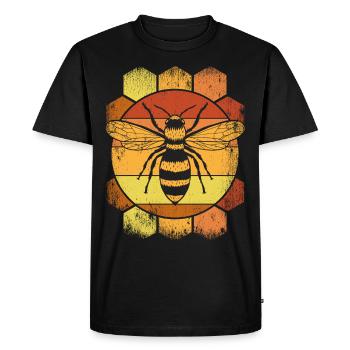 Beekeeping Retro Honey Beekeeping Beekeeper - Men's Premium Organic T-Shirt - black - Front - Nico (187cm)