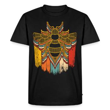 Abeille Abeille Miel Rétro Apiculteur Apiculteur - T-shirt Premium bio Homme - noir - Devant - Nico (187cm)