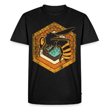 Beekeeping Retro Honey Beekeeping Beekeeper - Men's Premium Organic T-Shirt - black - Front - Nico (187cm)