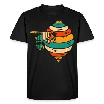 Beekeeping Retro Honey Beekeeping Beekeeper - Men's Premium Organic T-Shirt - black - Front - Nico (187cm)