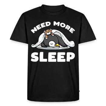 Need more sleep Sleeping Penguin Plush Toy - Men's Premium Organic T-Shirt - black - Front - Nico (187cm)