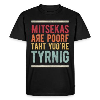 Les erreurs sont la preuve que vous essayez - T-shirt Premium bio Homme - noir - Devant - Nico (187cm)