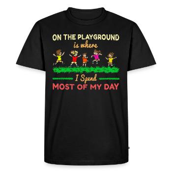 Primary School Teacher Kindergarten Educator - Men's Premium Organic T-Shirt - black - Front - Nico (187cm)