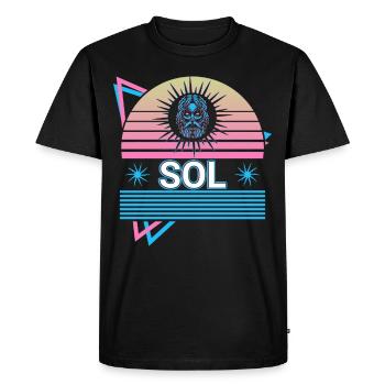 Sol God Sun Ancient Roman mythology Retro - Men's Premium Organic T-Shirt - black - Front - Nico (187cm)