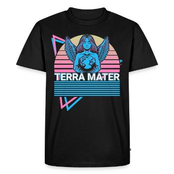 Terra Mater Tellus Mater Déesse Terre Mythe romain - T-shirt Premium bio Homme - noir - Devant - Nico (187cm)