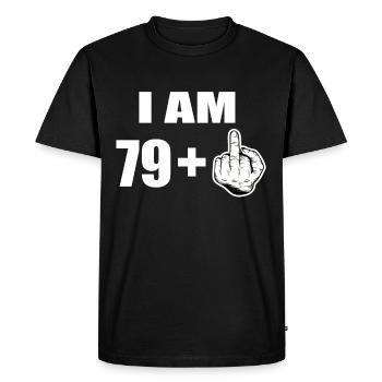80e anniversaire - T-shirt Premium bio Homme - noir - Devant - Nico (187cm)