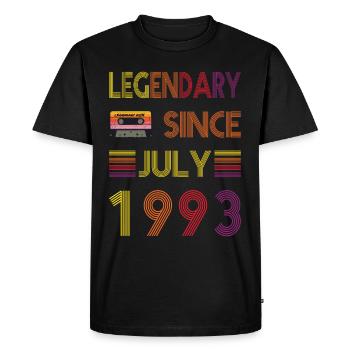 30e anniversaire de Legendary Since July né en 1993 - T-shirt Premium bio Homme - noir - Devant - Nico (187cm)