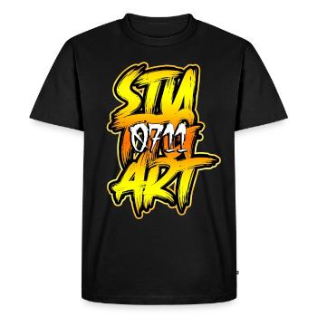 Stuttgart 0711 - T-shirt Premium bio Homme - noir - Devant - Nico (187cm)