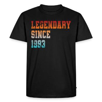 30th Birthday Vintage 1993 Legendary Since 1993 - Men's Premium Organic T-Shirt - black - Front - Nico (187cm)