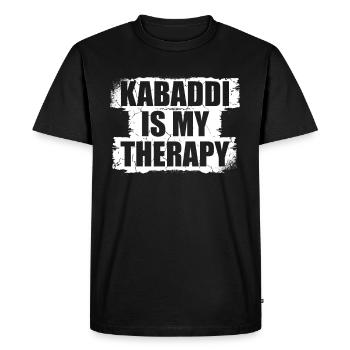 Kabaddi est ma thérapie indienne - T-shirt Premium bio Homme - noir - Devant - Nico (187cm)