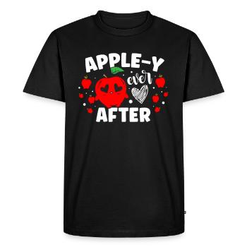 Apple-y Ever After Apple Squad Fruit Apple Eater - Men's Premium Organic T-Shirt - black - Front - Nico (187cm)