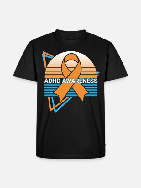 Adhd Awareness Retro - Men's Premium Organic T-Shirt - black