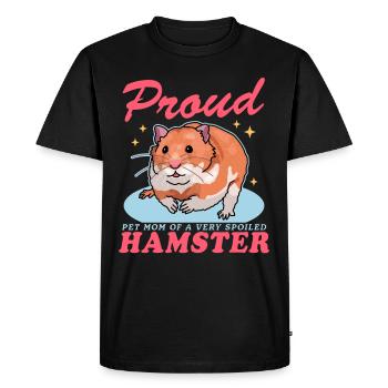 Hamster Mom | Dwarf Hamster Golden Hamster Gift - Men's Premium Organic T-Shirt - black - Front - Nico (187cm)