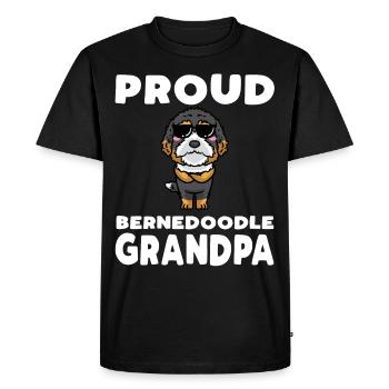 Bernedoodle Chien - T-shirt Premium bio Homme - noir - Devant - Nico (187cm)