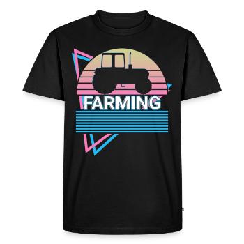 Agriculture Retro Farmer - Men's Premium Organic T-Shirt - black - Front - Nico (187cm)