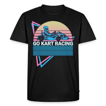 Go Kart Racing Rétro Go-Kart - T-shirt Premium bio Homme - noir - Devant - Nico (187cm)