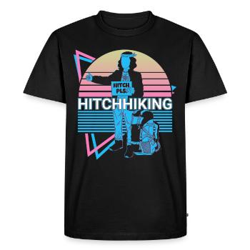 Auto-stop par auto-stop rétro auto-stop - T-shirt Premium bio Homme - noir - Devant - Nico (187cm)