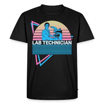 Technicien de laboratoire Rétro - T-shirt Premium bio Homme - noir - Devant - Nico (187cm)