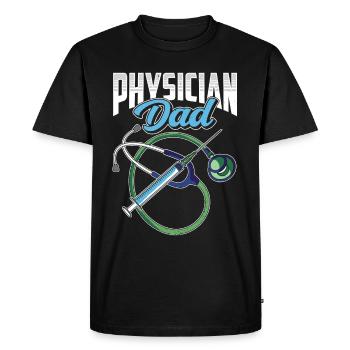 Doctor Father Medicine Medical profession Doctor - Men's Premium Organic T-Shirt - black - Front - Nico (187cm)
