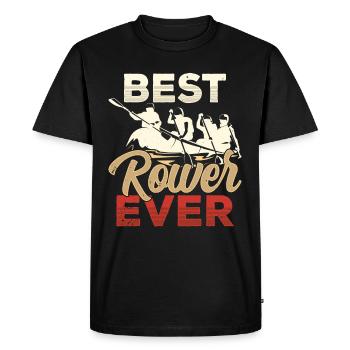 Best Rower Ever Rowing Boat Rowing - Men's Premium Organic T-Shirt - black - Front - Nico (187cm)