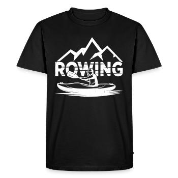 Rowing Rowing Rowing Rowing Rowers - Men's Premium Organic T-Shirt - black - Front - Nico (187cm)