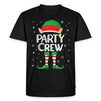 Elven Costume Group Costume Christmas Party Crew - Men's Premium Organic T-Shirt - black - Front - Nico (187cm)