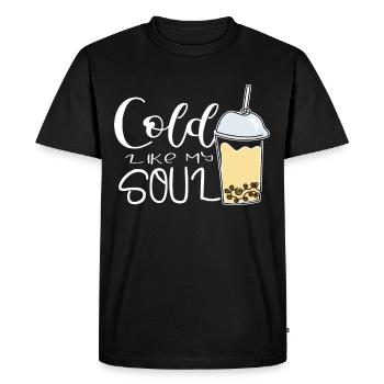 Cold Like My Soul Iced Coffee Lover Caffeine - Men's Premium Organic T-Shirt - black - Front - Nico (187cm)