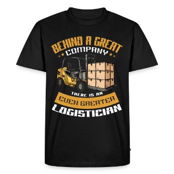 Profession de la logistique Suivi de la livraison - T-shirt Premium bio Homme - noir - Devant - Nico (187cm)