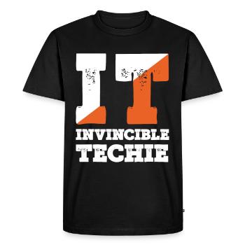 Invincible Techie Computer Programmer Tech - T-shirt Premium bio Homme - noir - Devant - Nico (187cm)