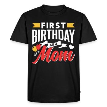 Premier anniversaire en tant que mère Party Mama Mami - T-shirt Premium bio Homme - noir - Devant - Nico (187cm)