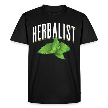 Herboriste Herbes Herbe Jardin Herbe - T-shirt Premium bio Homme - noir - Devant - Nico (187cm)