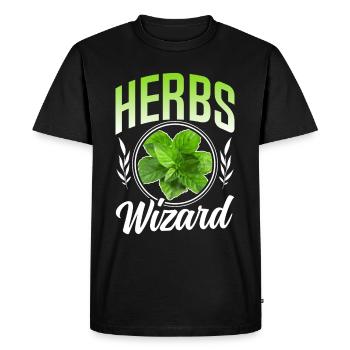 Herb Wizard Herb Garden Herbalism - Men's Premium Organic T-Shirt - black - Front - Nico (187cm)