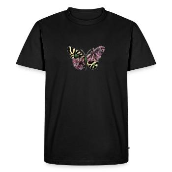 Avant Garde Aesthetic Weirdcore Butterfly Hippie - Men's Premium Organic T-Shirt - black - Front - Nico (187cm)