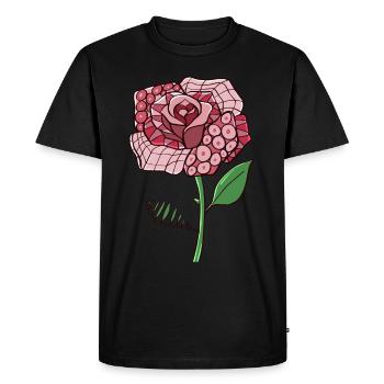 Avant Garde Aesthetic Rose Weirdcore Hippie - Men's Premium Organic T-Shirt - black - Front - Nico (187cm)