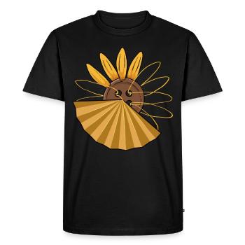 Avant Garde Aesthetic Sunflower Button Weirdcore - Men's Premium Organic T-Shirt - black - Front - Nico (187cm)