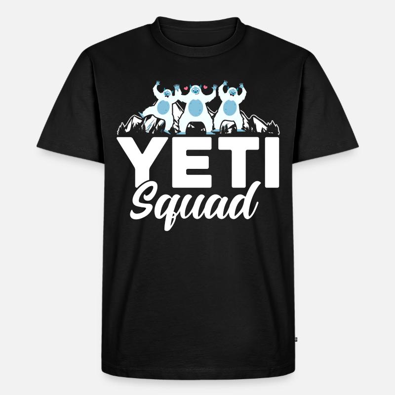 Yeti Squad - Männer Premium Bio T-Shirt - Schwarz