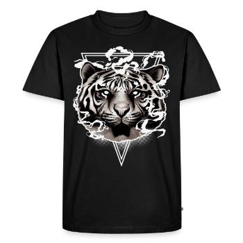 Bengal Tiger Head Chinese Zodiac Celestial Animal - Men's Premium Organic T-Shirt - black - Front - Nico (187cm)