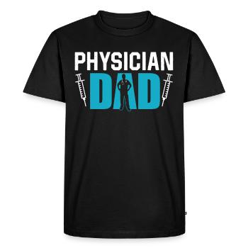 Docteur Père Médecine Docteur Profession médicale - T-shirt Premium bio Homme - noir - Devant - Nico (187cm)