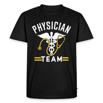 Équipe médicale Équipe Médecine Médecin Médecin Médecin - T-shirt Premium bio Homme - noir - Devant - Nico (187cm)