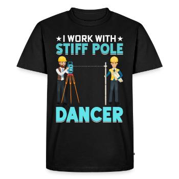 Surveyor Civil Engineering Civil Engineering Gifts - Men's Premium Organic T-Shirt - black - Front - Nico (187cm)