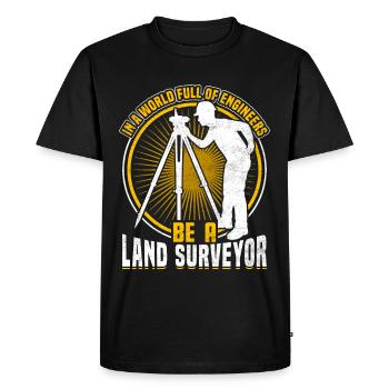Ingénieur Arpenteur de vie Ba - T-shirt Premium bio Homme - noir - Devant - Nico (187cm)