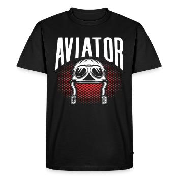 Pilote d’avion léger Pilote d’avion léger - T-shirt Premium bio Homme - noir - Devant - Nico (187cm)